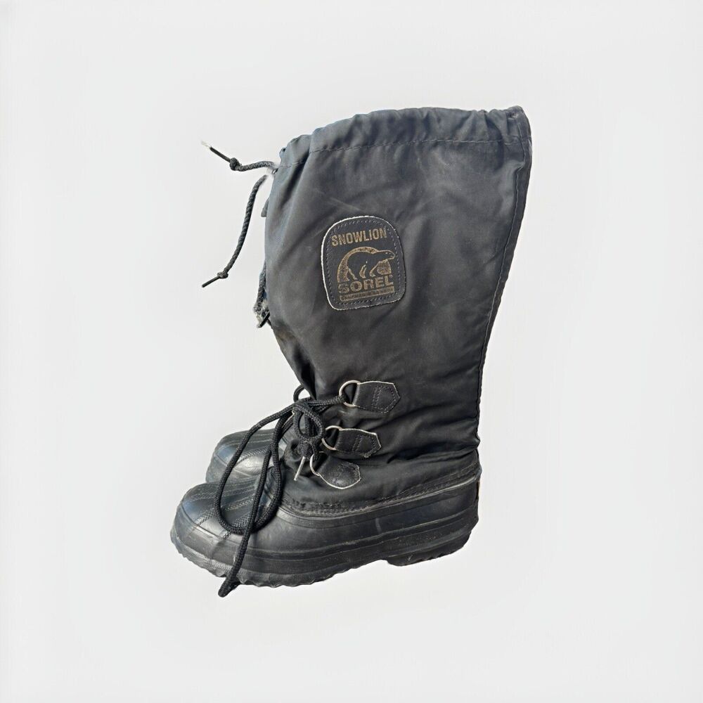 Sorel Snowlion Womens Size 6 M Black Knee High Waterproof Insulated Winter Boots